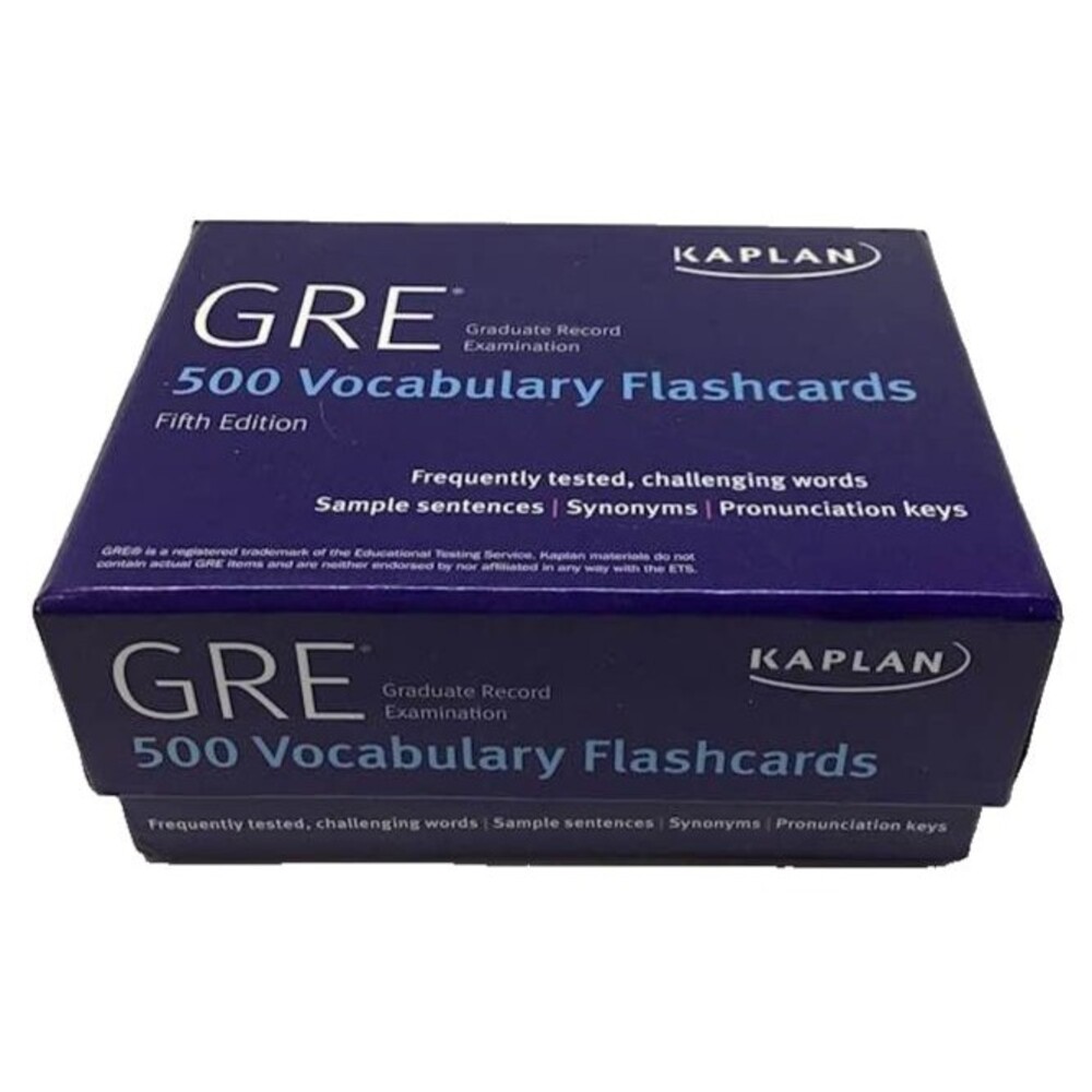 Kaplan GRE Graduate 500 Vocab Vocabulary Flashcard Words Exam Study English Box